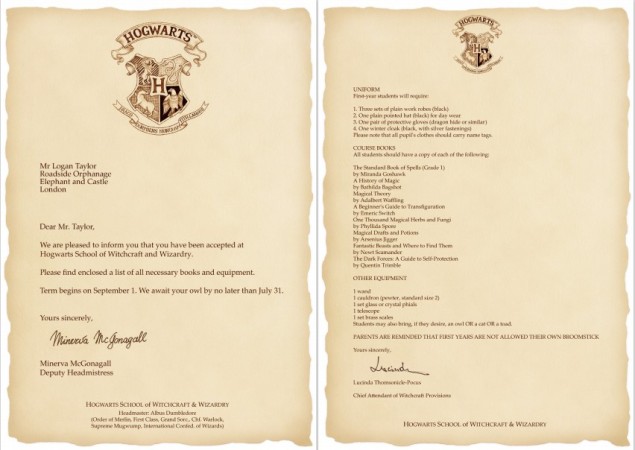 carta de hogwarts expandida